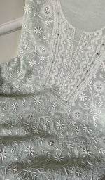 Load image into Gallery viewer, Women&#39;s Lucknowi Handcrafted Mul Chanderi Chikankari Kurta Dupatta Set- HONC0257324
