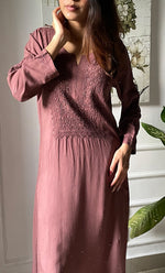 Load image into Gallery viewer, Women&#39;s Lucknowi Handcrafted Modal Cotton Chikankari Kurti - HONC0264965
