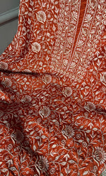 将图像加载到图库查看器中， Women&#39;s Lakhnavi Handcrafted Munga Silk Chikankari Kurta And Dupatta Set- HONC0282380
