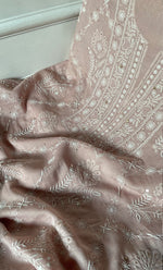 Load image into Gallery viewer, Women&#39;s Lakhnavi Handcrafted Maheshwari Mul Chanderi Unstitched Kurta And Dupatta Set - HONC0274515

