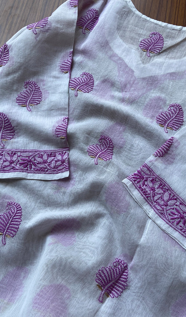 Women's Lakhnavi Handcrafted Cotton Chikankari Kurti - NC3901