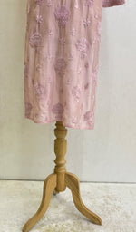 Load image into Gallery viewer, Sufi Women&#39;s Lucknowi Handcrafted Chanderi Silk Chikankari Kurti - HONC0126970
