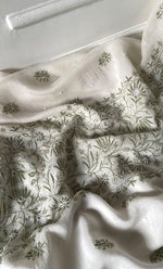 Load image into Gallery viewer, Women's Lakhnavi Handcrafted Unstitched Mul Chanderi Kurta And Dupatta Set - HONC0327487