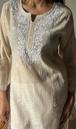 Load image into Gallery viewer, Women&#39;s Lakhnavi Handcrafted Cotton Chikankari Top - HONC0299409
