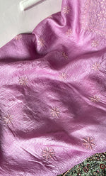 Load image into Gallery viewer, Women&#39;s Lakhnavi Handcrafted Tussar Silk Chikankari Kurta And Dupatta Set - HONC0307385
