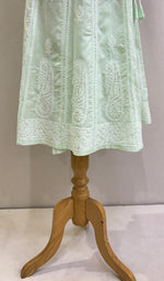 将图像加载到图库查看器中， Abisha Women&#39;s Lucknowi Handcrafted Cotton Chikankari Angrakha - HONC0232851
