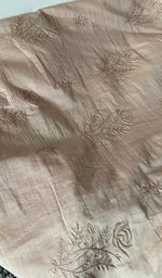 Women's Lakhnavi Handcrafted Chanderi Silk Unstitched Chikankari Full Suit - HONC0367195