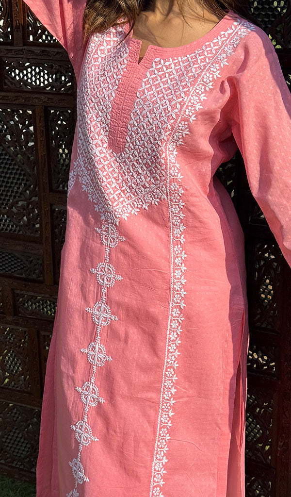 Women's Lucknowi Handcrafted Cotton Chikankari Kurti - HONC0232227