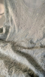 Load image into Gallery viewer, Women&#39;s Lakhnavi Handcrafted Mul Chanderi Chikankari Full Suit Material - HONC0270736
