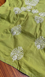 Load image into Gallery viewer, Women&#39;s Lucknowi Handcrafted Cotton Chikankari Kurti - HONC0301053
