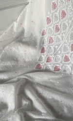Load image into Gallery viewer, Women's Lakhnavi Handcrafted Mul Chanderi Unstitched Kurta And Dupatta Set - HONC0319460