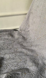 Load image into Gallery viewer, Women's Lakhnavi Handcrafted Maheshwari Mul Chanderi Unstitched Chikankari Full Suit Material - HONC0276232