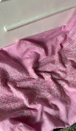 将图像加载到图库查看器中， Women's Lakhnavi Handcrafted Chanderi Silk Unstitched Chikankari Full Suit - HONC0369259