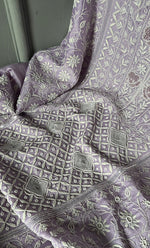 Load image into Gallery viewer, Baseema Women&#39;s Lucknowi Handcrafted Chanderi Silk Chikankari Full Suit Material - HONC0268499
