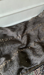 Load image into Gallery viewer, Women's Lakhnavi Handcrafted Chanderi Silk Semi - Stitched Anarkali And Dupatta Set - HONC0355014