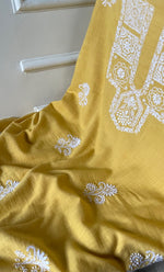Load image into Gallery viewer, Women&#39;s Lakhnavi Handcrafted Unstitched Cotton Chikankari Suit Material - HONC0317001
