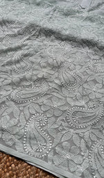 Load image into Gallery viewer, Women&#39;s Lakhnavi Handcrafted Viscose Georgette Chikankari Kurti- HONC0276111

