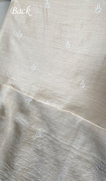 Load image into Gallery viewer, Lucknowi Handcrafted Munga Silk Chikankari Unstitched Men's Kurta Fabric - HONC0338568