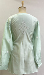 将图像加载到图库查看器中， Women&#39;s Lakhnavi Handcrafted Maheshwari Mul Chanderi Semi - Stitched Chikankari Top - HONC0210666
