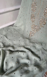 Load image into Gallery viewer, Women&#39;s Lakhnavi Handcrafted Viscose Georgette Chikankari Unstitched Full Suit Material - HONC0301675
