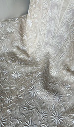 Load image into Gallery viewer, Women&#39;s Lakhnavi Handcrafted Munga Silk Chikankari Kurta And Dupatta Set- HONC0259743
