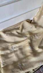 Load image into Gallery viewer, Women's Lakhnavi Handcrafted Chanderi Silk Unstitched Chikankari Full Suit - HONC0345265