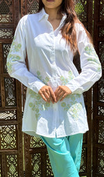 Load image into Gallery viewer, Women&#39;s Lakhnavi Handcrafted Cotton Chikankari Top - HONC0281777
