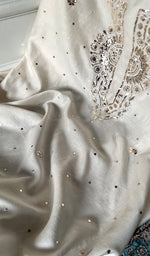 Load image into Gallery viewer, Women's Lucknowi Handcrafted Chanderi Silk Unstitched Chikankari Kurta and Dupatta Set- HONC0254109