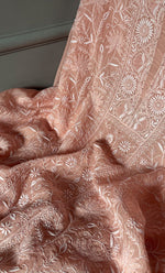 Load image into Gallery viewer, Women's Lakhnavi Handcrafted Mul Chanderi Unstitched Kurta And Dupatta Set- HONC0273557