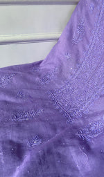 将图像加载到图库查看器中， Women's Lakhnavi Handcrafted Mul Chanderi Unstitched Chikankari Full Suit Material - HONC0328105