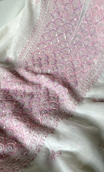 Load image into Gallery viewer, Women&#39;s Lakhnavi Handcrafted Mul Chanderi Unstitched Kurta And Dupatta Set- HONC0321260
