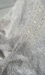 将图像加载到图库查看器中， Women&#39;s Lakhnavi Handcrafted  Maheshwari  Mul Chanderi Unstitched Kurta And Dupatta Set - HONC0312963
