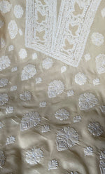 Load image into Gallery viewer, Women&#39;s Lakhnavi Handcrafted Unstitched Cotton Chikankari Suit Material - HONC0317401
