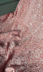 Load image into Gallery viewer, Women&#39;s Lakhnavi Handcrafted Pure Silk Georgette Chikankari Kurta And Dupatta Set - HONC0291001
