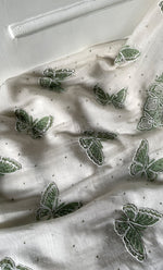 Load image into Gallery viewer, Women's Lakhnavi Handcrafted Unstitched Mul Chanderi Kurta And Dupatta Set - HONC0304154