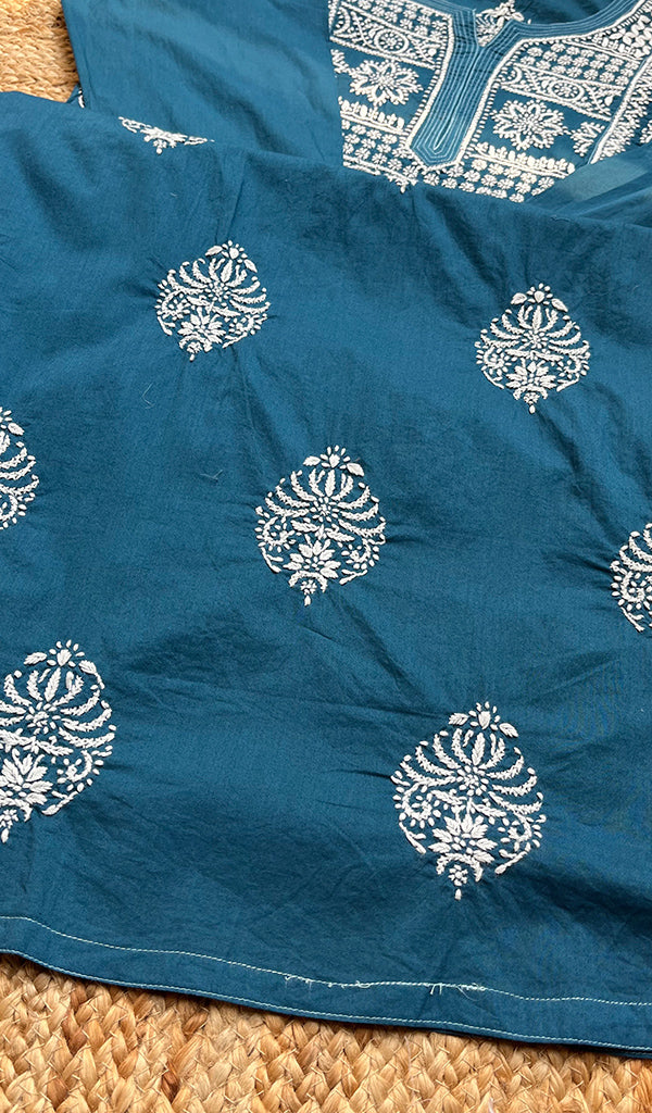 Women's Lucknowi Handcrafted Cotton Chikankari Kurti - HONC0300979