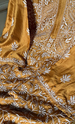 Load image into Gallery viewer, Women&#39;s Lakhnavi Handcrafted Chanderi Silk Semi - Stitched Kurta And Dupatta Set - HONC0258039
