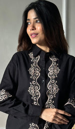 Load image into Gallery viewer, Women&#39;s Lucknowi Handcrafted Slub Cotton Chikankari Top - HONC0299180
