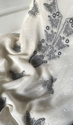 将图像加载到图库查看器中， Women's Lakhnavi Handcrafted Unstitchd Mul Chanderi Kurta And Dupatta Set - HONC0330024