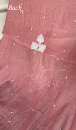 Load image into Gallery viewer, Jazba Women's Lakhnavi Handcrafted Mul Chanderi Unstitched Kurta And Dupatta Set - HONC0495494