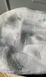Load image into Gallery viewer, Women&#39;s Lakhnavi Handcrafted Pure Organza Chikankari Unstitched Kurta And Dupatta Set- HONC0297174

