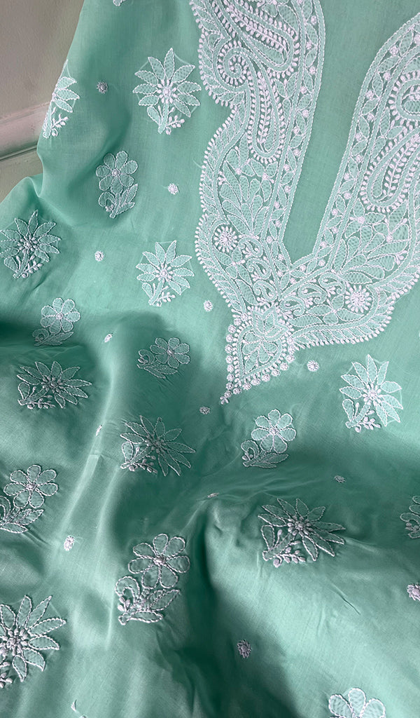 Aashi Women's Lakhnavi Handcrafted Cotton Chikankari Suit Material - HONC0285036