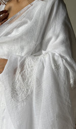 Load image into Gallery viewer, Nazm Women&#39;s Lucknowi Handcrafted Kota Cotton Chikankari Dupatta - HONC0300722
