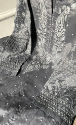 Load image into Gallery viewer, Women's Lakhnavi Handcrafted Tissue Chanderi Semi-Stitched Anarkali And Dupatta Set - HONC0323625