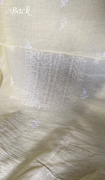 Load image into Gallery viewer, Women's Lakhnavi Handcrafted Mul Chanderi Unstitched Chikankari Full Suit - HONC0367597