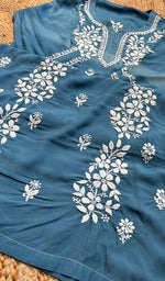 将图像加载到图库查看器中， Women&#39;s Lucknowi Handcrafted Cotton Chikankari Kurti - HONC0301036
