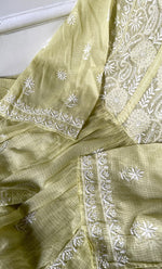 将图像加载到图库查看器中， Women's Lakhnavi Handcrafted Kota Cotton Semi - Stitched Kurta And Dupatta Set- HONC0307251