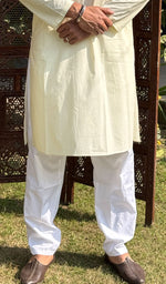 Load image into Gallery viewer, Men&#39;s Lucknowi Handcrafted Cotton Chikankari Kurta -  HONC0115475
