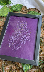 将图像加载到图库查看器中， Chikankari Momento Frame – Handcrafted Embroidery (9x 7 Inch, Rust ) - HONC0269444
