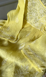 Load image into Gallery viewer, Women&#39;s Lakhnavi Handcrafted Mul Chanderi Semi - Stitched Angrakha And Dupatta Set - HONC0303408
